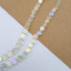 Glass Beads 6mm Disc Faceted - Pale Yellow With Lustre - 1 String / 48 Beads