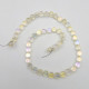 Glass Beads 6mm Disc Faceted - Pale Yellow With Lustre - 1 String / 48 Beads