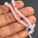 Glass Beads 4mm Bicone Faceted - Pale Pink - 1 String / 80 Beads