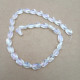 Glass Beads 9mm Oval Twisted Faceted - Clear & Lustre - 1 String / 30 Beads
