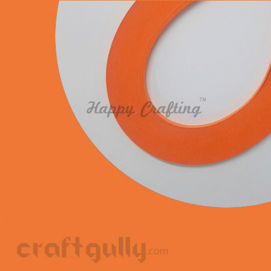 Quilling Strips 2mm Carrot Orange - 17inch - 100 Strips