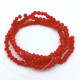 Glass Beads 3mm Round Faceted - Red - 1 String / 145 Beads