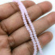 Glass Beads 3mm Round Faceted - Baby Pink - 1 String / 145 Beads