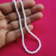 Glass Beads 3mm Round Faceted - White - 1 String / 145 Beads
