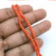 Glass Beads 3mm Round Faceted - Coral - 1 String / 145 Beads