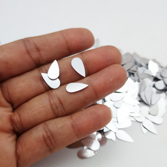 Sequins #79 - 12x5mm Drop - Silver - 10gms Sequins #79 - 12x5mm Drop - Silver - 10gms