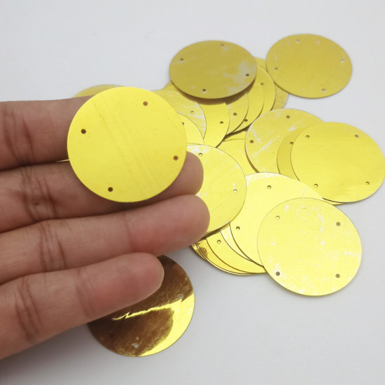 Sequins #84 - 32mm Round - Golden - 10gms