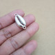 Connectors #124 - 26mm - 1/1 Rings - Cowrie Shell Silver - 5 Pcs