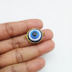 Connectors #125 - 24mm - 1/1 Rings - Evil Eye Blue & Gold - 1 Pc