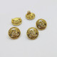 Connectors #126 - 12mm - 1/1 Rings - Om Antique Golden - 5 Pcs