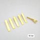 Alligator Hair Clips 40mm - Golden Finish - 6 Clips