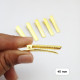 Alligator Hair Clips 40mm - Golden Finish - 6 Clips