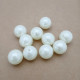 Acrylic Beads 16mm Pearl Finish - Ivory #3 - 10 Beads