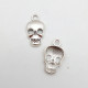 Metal Charms 16mm Skull #1 - Silver - 10 Charms