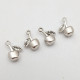 Metal Charms 15mm Cherry #1 - Silver - 4 Charms