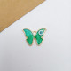Resin Charms #5 - 25mm Butterfly & Evil Eye - Green - 1 Charm