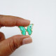 Resin Charms #5 - 25mm Butterfly & Evil Eye - Green - 1 Charm