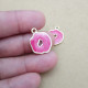 Resin Charms #6 - 19mm Geode 2 Sided - Red - 2 Charms