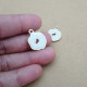 Resin Charms #7 - 19mm Geode 2 Sided - White - 2 Charms