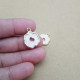 Resin Charms #9 - 19mm Geode 2 Sided - Baby Pink - 2 Charms