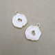 Resin Charms #9 - 19mm Geode 2 Sided - Baby Pink - 2 Charms