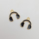 Enamel Charms 15mm Headphones - Black - 2 Charms