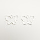 Metal Charms 15mm Butterfly #2 - Silver Finish - 2 Charms