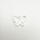 Metal Charms 15mm Butterfly #2 - Silver Finish - 2 Charms