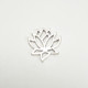 Metal Charms 16mm Lotus #1 - Silver Finish - 2 Charms