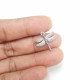 Metal Charms 19mm Dragonfly #1 - Silver Finish - 2 Charms