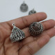 Jhumka Base #26 - 25mm Filigree - Antique Silver - 2 Pairs