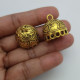 Jhumka Base #27 - 20mm Floral - Golden- 1 Pair