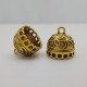 Jhumka Base #27 - 20mm Floral - Golden- 1 Pair