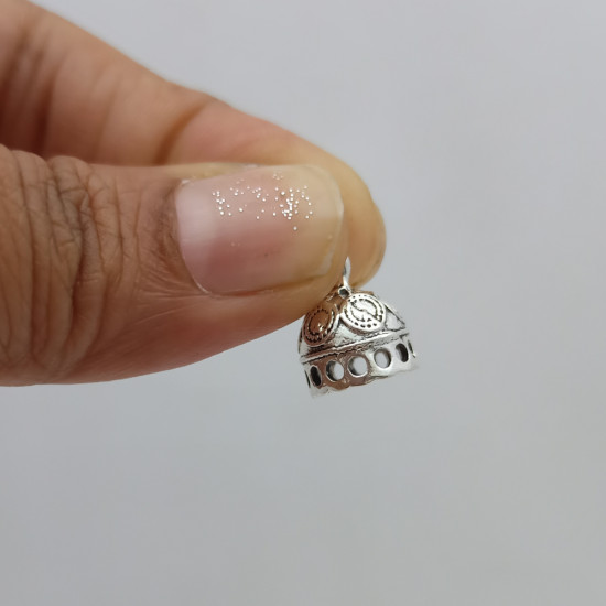 Jhumka Base #28 - 14mm Mini - Silver - 5 Pairs
