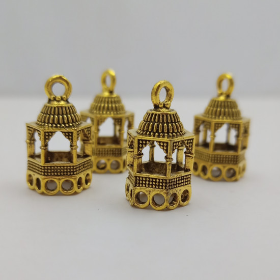 Jhumka Base #29 - 24mm Minaret - Golden - 2 pairs