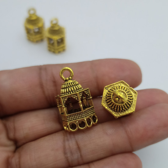 Jhumka Base #29 - 24mm Minaret - Golden - 2 pairs