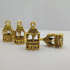Jhumka Base #29 - 24mm Minaret - Golden - 2 pairs