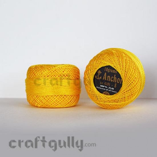 Anchor Pearl Cotton Tkt 8 - 4591-0291 (Yellow Family)