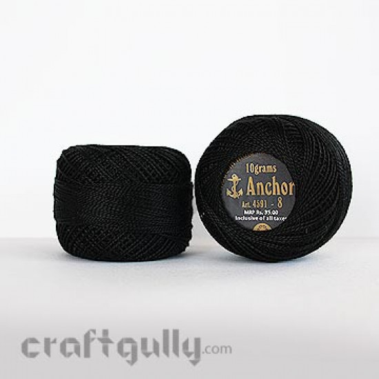 Anchor Pearl Cotton Tkt 8 - Black