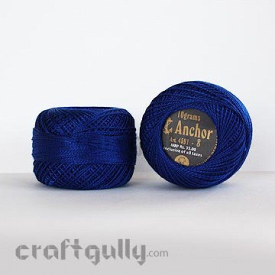 Anchor Pearl Cotton Tkt 8 - 4591-0134 (Blue Family)