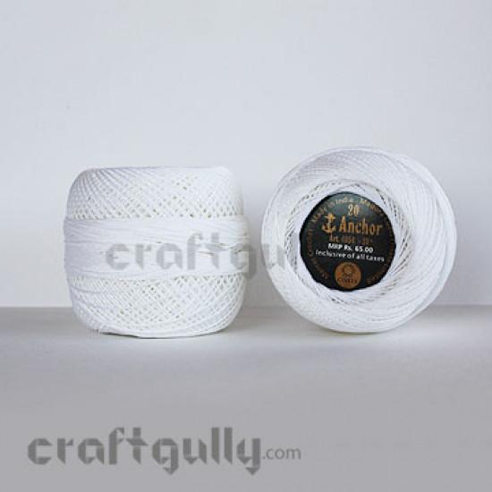 Anchor Mercer Crochet - Tkt 20 - 4054 - White
