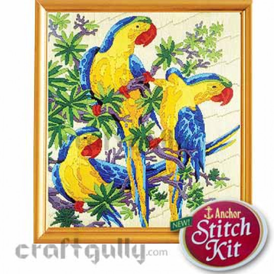 Anchor Stitch Kit - AIM03-SH0016 - Perching Parakeets