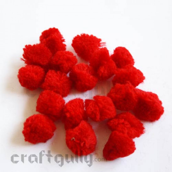 Pom Poms 20mm - Vermillion - Pack of 25