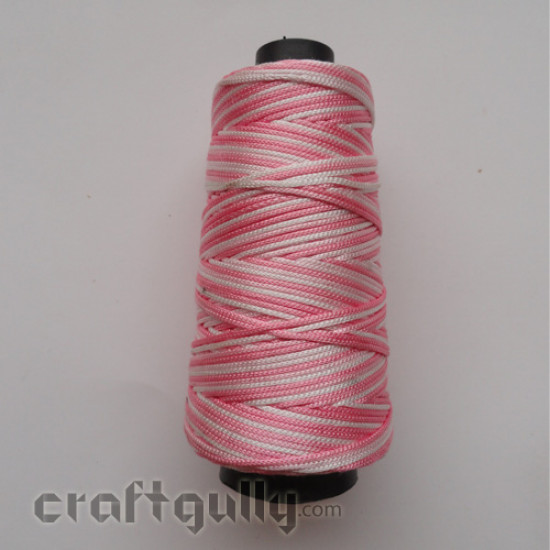 Crochet Thick Thread - Pink and White (Shaded)