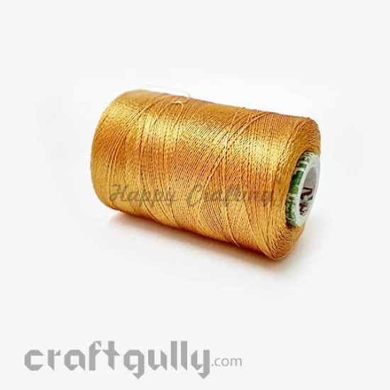 Silk Metallized Yarn, Gold Crochet Thread