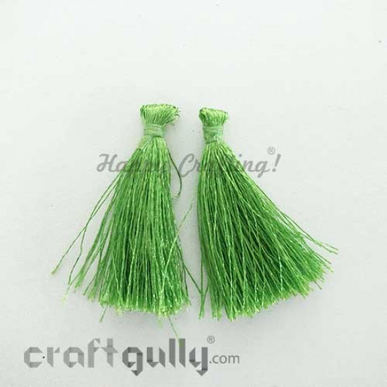 Tassels 45mm - Light Green - Pack of 2