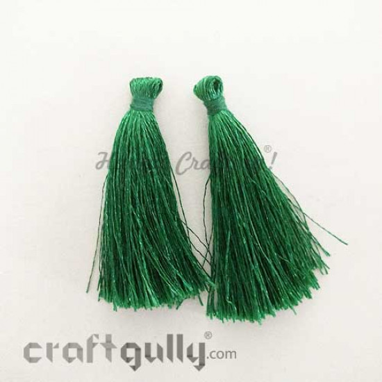 Tassels 50mm - Bottle Green - Pack of 2