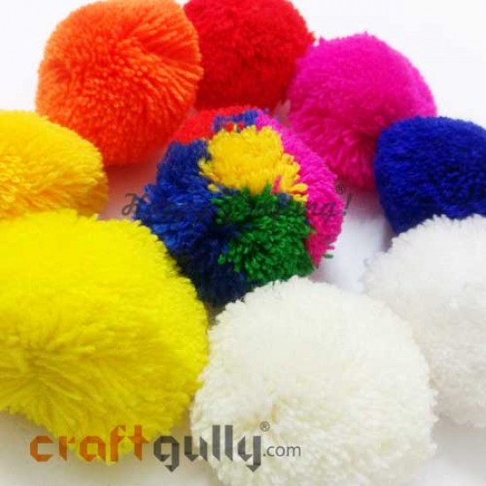 Pom Poms 48mm - Multi Coloured - Pack of 1