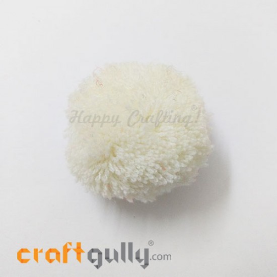 Pom Poms 48mm - Off White - Pack of 1