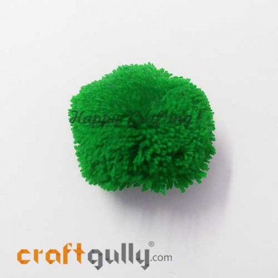 Pom Poms 35mm - Green - Pack of 1